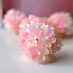 2pcs)4359)18kgpオリジナルピアス)紫陽花)White & pink)#np4