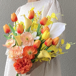 🍀オーダーブーケL受付ページ💐ブートニア付き✨ウェディングブーケ　アーティフィシャルフラワー　アーティフィシャルフラワーブーケ　ブライダルブーケ　前撮り　