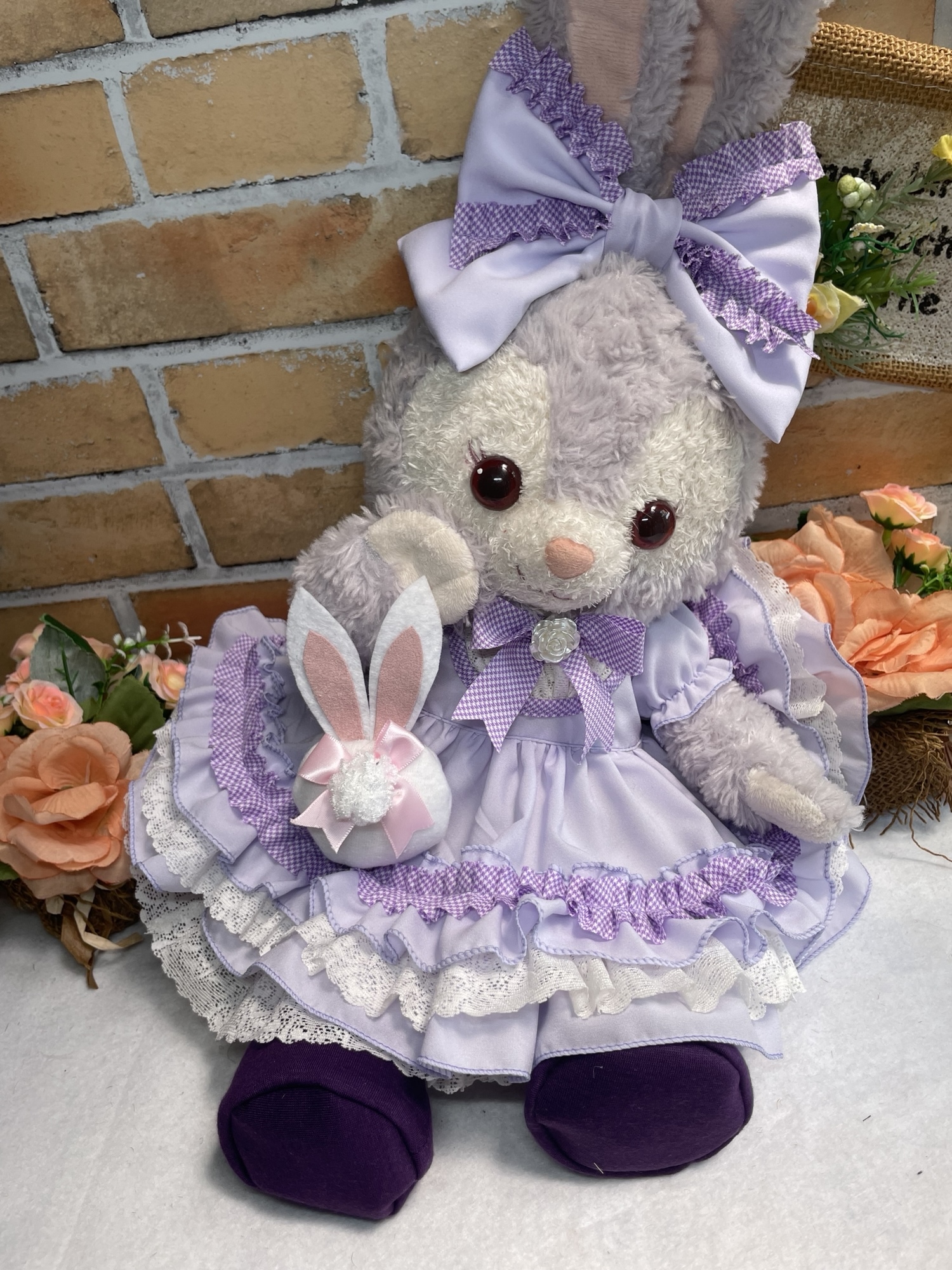 リーナベルS☆ピンクチェックワンピース☆コスチューム6点セット☆ボア 