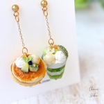 メロンのパンケーキとメロンパフェのピアス/イヤリング