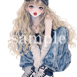 オリジナル人物ステッカー♡No.3658