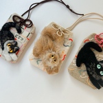 【うちの子】羊毛フェルト猫キーホルダー｜ねこさん守り｜オーダーメイド  ✴︎ うちの子　ねこ　猫　ネコ　お守り　御守り　ペット　名入れ　オリジナル　羊毛フェルト　一点物　愛猫　猫好き✴︎