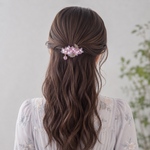 【新作】紫陽花のバレッタ 　透き通る初夏の彩り　アジサイ　ヘアアクセサリー
