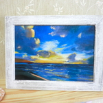 油絵　『海』no6　額付き