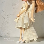 ドール服　22cmドール　着せ替え服　アウトフィット　　　　　　　　着回しセット　ビスチェ　スカート　パンツ　ベルト