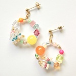 tsubomi hoop ピアス/イヤリング