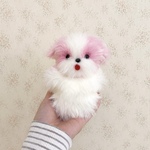 ぺろりんちょシーズー(超ピンク)おチビさんぬいぐるみ｜約15cm うちの子 ぬい活 