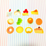【大人気☆手帳シールシリーズ】スイーツ&フルーツシールフレーク！ビッグ\( ¨̮ )/