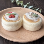 羊毛フェルト  ミニサイズ スフレパンケーキセット｜ほっこりフェイクスイーツ・インテリア雑貨・ナチュラルディスプレイ