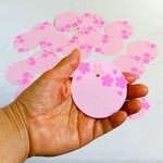 桜のカード🌸20枚セット🌸クラフトパンチのさくらデザインカード🌸可愛いメッセージカード🌸寄せ書き・写真整理🌸コメントカード