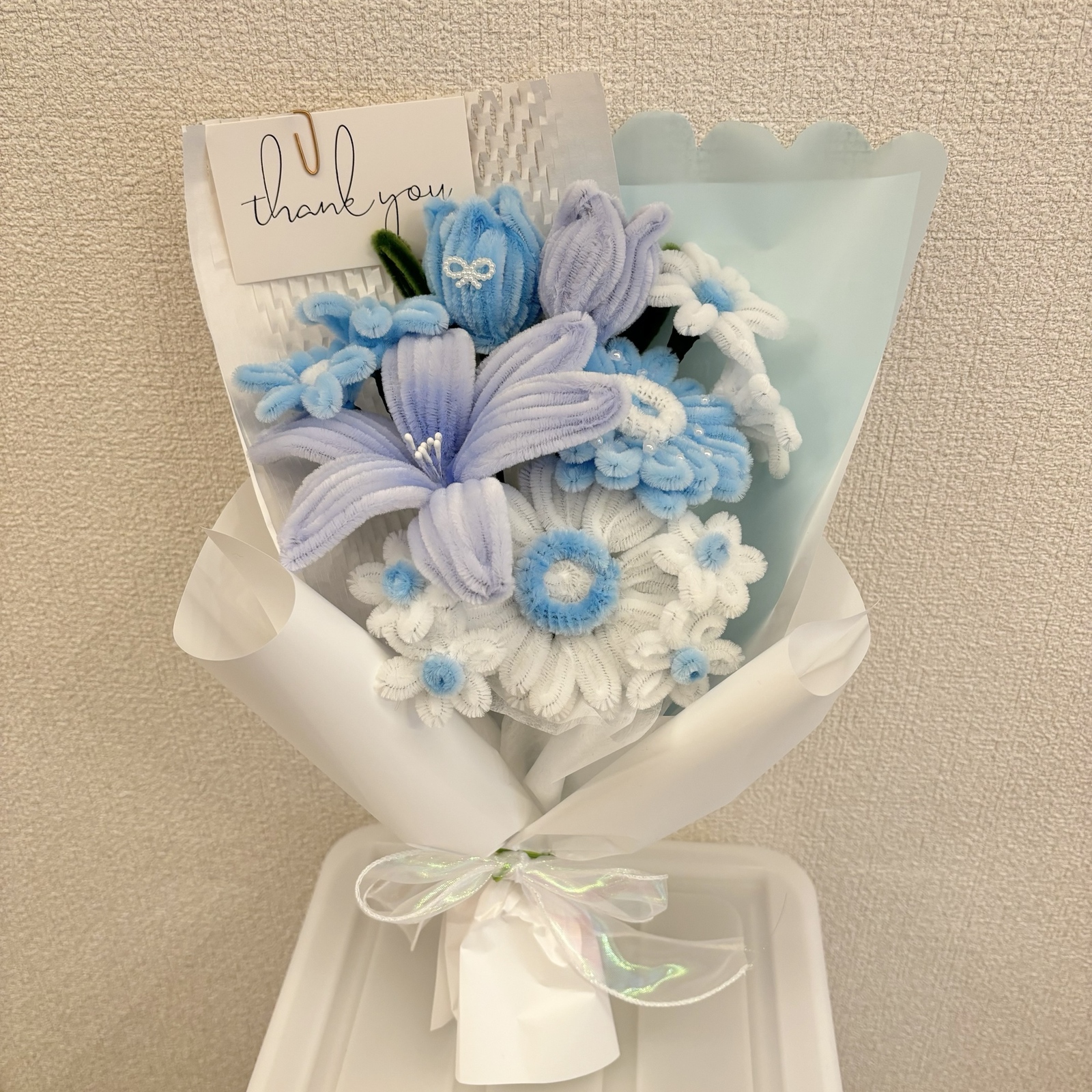 モールフラワー 【パールblue💎】 韓国花束 枯れないお花
