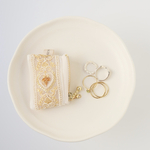 ミニミニポーチ　6cmファスナー ×深さ約3.5cm 　インド刺繍リボン