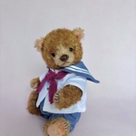 未来までずっと一緒＊身長20.5cm・カールモヘア生地　セーラー服　かぼちゃパンツ　テディベア　ハチワレ