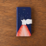 ペンギンのいちご登山 手帳型スマホケース