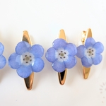 本物のネモフィラのヘアクリップ　✿髪を彩る本物の花のヘアアクセサリー