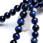 【再再販】10粒★ブルーカラータイガーアイ(染め)8mm