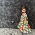 リカちゃん 服 カシュクールワンピースセット オレンジ