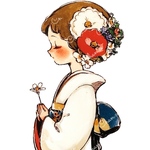 chan.ce オリジナルステッカー　2種2枚入り 和乙女コレクション　コラージュ　人物ステッカー　結婚式　結納　和装　和コラ
