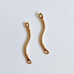 ８０)６個/ ウェーブコネクター / ジョイントパーツ / 21mm / つなぎパーツ / メタルパーツ / 丸線ウェーブ２カン / スティック / ハンドメイドパーツ / うねうね