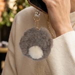 【受注販売】​ふわもこ「うさけつ」スマホストラップ｜思わず触れたくなる癒やしのしっぽ　全6色