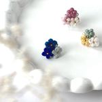 くすみピンクのグラデーションピアス＊イヤリング