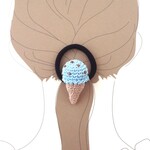 アイスクリームのヘアゴム*チョコミント*ブレスレット*レース編み∵再販×5∵