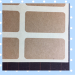 送料無料[クラフトシール]  長方形(角丸R3)3.8×2cm  360枚