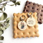 【母の日ギフト人気No.1】 - wood key ring - 木製キーホルダー　フォトキーホルダー 敬老の日 父の日 母の日