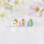 .*✿小さなお花のボディピアス ベイビーフラワー お花 小ぶり 14G 16G 18G 軟骨ピアス 片耳