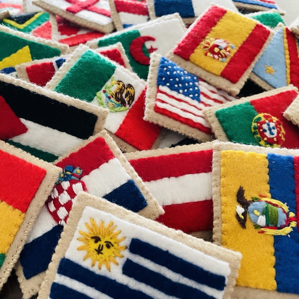フェルトの世界の国旗カード50カ国セット - RAINBOW PARETTE GALLERY