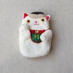 【再販】もふもふ動物ぬいぐるみポーチ（福招き猫Ｆ）