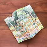 【新書】緑色の世界のブックカバー　グリーン　型崩れしにくい　布　かわいい