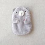 【再販】もふもふ動物ぬいぐるみポーチ（グレーくま）