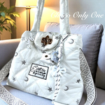 🌙1点物⭐️ふんわりオフホワイト🌙と⭐️刺繍で大人上品な2way2パターン使えるバッグ👜【898】販売設定に誤りがございました🙇‍♀️9:30に販売開始させて頂きます。大変失礼致しました🙇‍♀️
