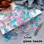【brsr4097】【約160個～170個】【6x5mm】多面カットのガラスビーズ