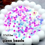 【brsr4101】【約190個～200個】【3.7x3.2mm】多面カットのガラスビーズ