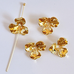 人気パーツ) ４６)６個 / フラワーパーツ / 14mm / ピアス / イヤリング / ハンドメイドパーツ /アクセサリーパーツ / インポート / ゴールド / gold