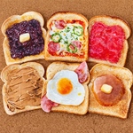 ❁︎大きな❁︎ おいしい　トースト　食パン　アイロンワッペン　布ワッペン　アップリケ