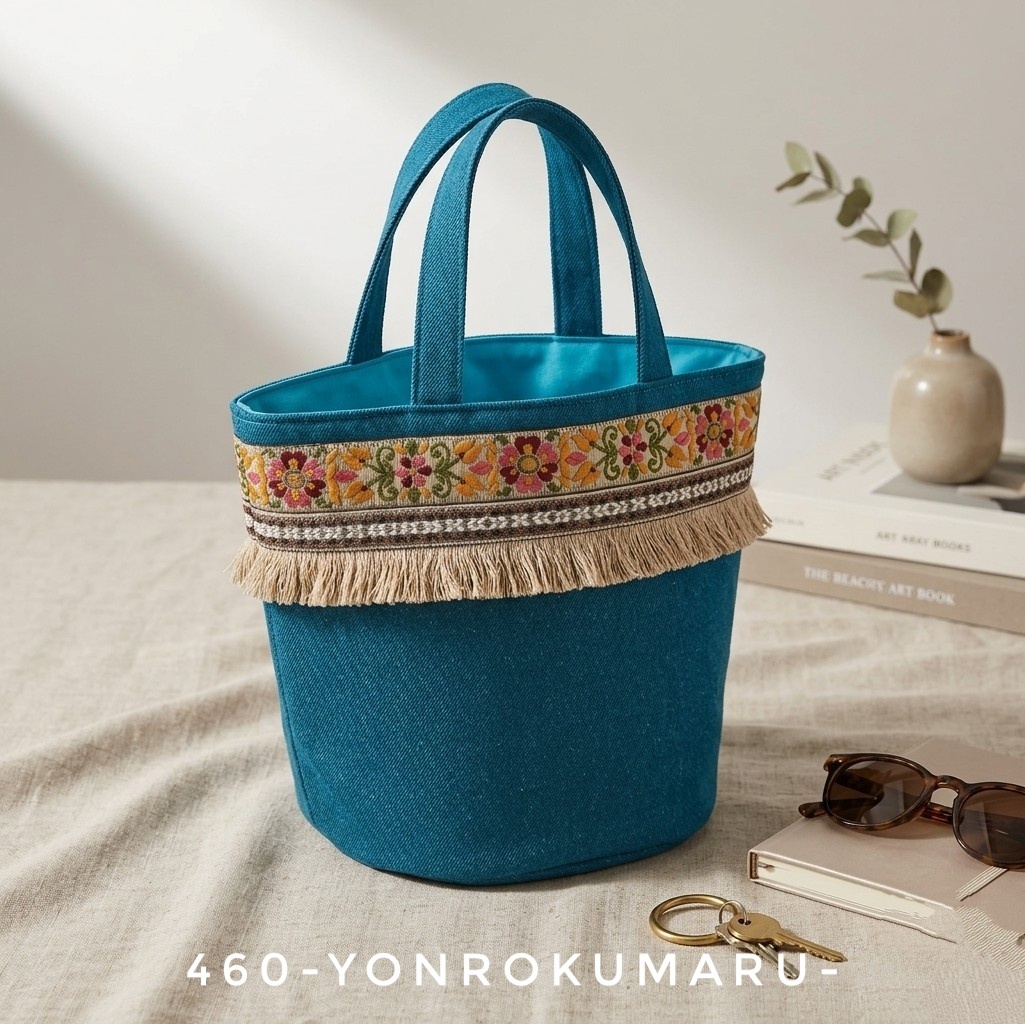 フリルデニムトートバッグ - 460yonrokumaru | minne byGMOペパボ 国内
