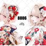 original sticker « no.8806 »     //     人物ステッカー オリジナルステッカー オリジナル人物ステッカー ステッカー cotton melody