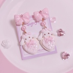 ハートキルティングクッキーピアス🎀