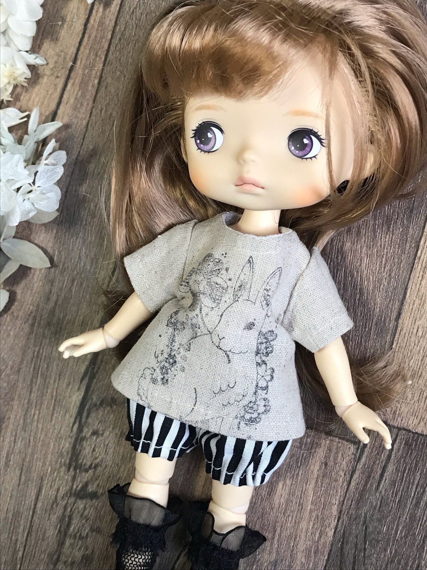 2765 うさぎさんシャツ ニットor生成り Blythe ネオブライス アウト