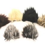 ふわふわファーのネコ耳ヘアクリップ　ミニサイズ