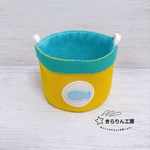 バケツ　イエロー　さかなつり　フェルトおもちゃ　知育　入れ物