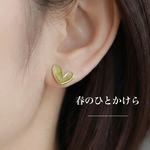 送料無料 ☆ <ハート パレット> 春色・きらめき ◆痛くないイヤリング◆ 大人可愛い 華奢 普段使い