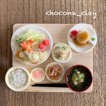 【ミニチュア】エビフライ定食