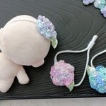 【ぬい用】 あじさいヘッドドレス　ぬい活 紫陽花 お花 梅雨