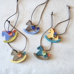 Y様専用　本革の小さな木馬 バッグチャーム
