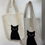 顔付き黒猫バッグ