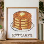  (刺繍キット販売)  レトロカフェ ホットケーキ  クロスステッチ